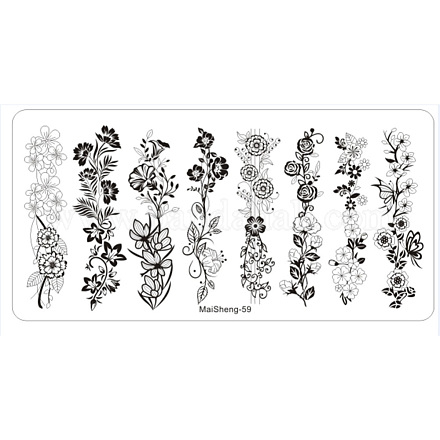 Stainless Steel Nail Art Stamping Plates MRMJ-S048-019-1