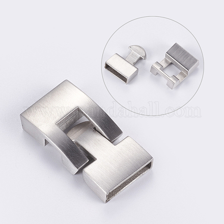 304 Stainless Steel Snap Lock Clasps STAS-G163-04P-1