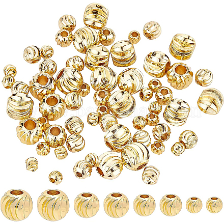Brass Beads KK-BC0005-55G-1