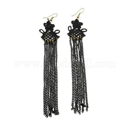 Gothic Style Vintage Lace Chandelier Earrings EJEW-R100-11-1