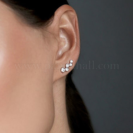 925 плоская круглая серьга-гвоздик из стерлингового серебра NR8615-1