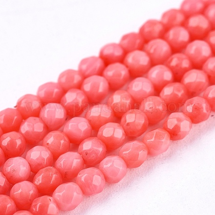 Chapelets de perles en corail naturel  X-G-K020-3mm-10C-1