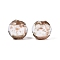 Handmade Gold Sand Lampwork Beads, Round, White, 12mm, Hole: 1.4mm