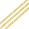 10M Ion Plating(IP) 304 Stainless Steel Figaro Chains, Unwelded, with Spool, Real 18K Gold Plated, 6.5x3x1mm & 4.5x3x1mm, about 32.81 Feet(10m)/Roll