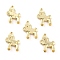 Alloy Enamel Pendants, Spray Painted, Horse, Gold, 21.5x16.5x4mm, Hole: 1.4mm