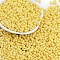Baking Paint Glass Seed Beads, Round Hole, Peanut, Yellow, 3.5x6x3.5mm, Hole: 0.9mm, about 3750pcs/pound