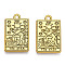 Rack Plating Alloy Pendants, Cadmium Free & Nickel Free & Lead Free, Tarot Charms, Antique Golden, The Star XVII, 23.5x14.5x1.5mm, Hole: 1.8mm