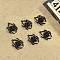 Alloy Pendants, Spider, Black, 31x23x6.5mm, Hole: 2mm