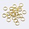 925 Sterling Silver Soldered Closed Jump Rings, Round, Real 18K Gold Plated, 21 Gauge, 6x0.7mm, Inner Diameter: 4mm, about 149pcs/10g