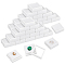 48Pcs Plastic Jewelry Loose Diamond Gems Storage Boxes, with Velvet Inside & Clear Window, Square, White, 4x4x1.5cm