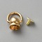 Zinc Alloy and Iron Ball Studs Rivets, Pull Ring Rivets, for Phone Case DIY, DIY Leather Craft, Handbag, Purse Accessories, Golden, 18x14.5x9.5mm