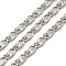 304 Stainless Steel Lumachina Chains, Unwelded, with Spool, Stainless Steel Color, 8.5x4x1mm