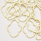 Alloy Open Back Bezel Pendants, For DIY UV Resin, Epoxy Resin, Pressed Flower Jewelry, Light Gold, 48x37x1.5mm, Hole: 1.5mm
