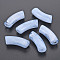 Transparent Acrylic Beads, Imitation Gemstone Style, Curved Tube, Light Sky Blue, 34x11.5x13mm, Hole: 3.5mm, about 150pcs/500g