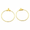 Iron Ring Hoop Earring Pendant, 2-Loop Link Pendants, Golden, 34.5x31.5x0.7mm, Hole: 1mm