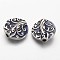 Alloy Enamel Beads, Round, Blue, 20x6mm, Hole: 3mm