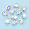 Sew on Rhinestone Montee Beads, with Brass Prong Settings, Garments Accessories, Teardrop, Crystal AB, 8x5.3x3.9mm, Hole: 0.9mm, about 2000pcs/bag