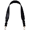 1Pc PU Leather Bag Handles, with Alloy Lobster Clasp, for Bag Straps Replacement Accessories, Light Gold, Black, 78x3.8x0.35cm