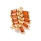 Brass Micro Pave Cubic Zirconia Pendants, with Glass, Firecracker Charms, Real 18K Gold Plated, 19x14.5x3.5mm, Hole: 1.2mm