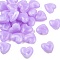 Opaque Acrylic Beads, Heart, T-Drilled, Two Tone, Lilac, 22x22~22.5x10mm, Hole: 2~2.4mm, 166pcs/500g.