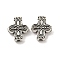 Tibetan Style Alloy Beads, Cadmium Free & Lead Free, Cross, Antique Silver, 12x10x3mm, Hole: 1.8mm, about 990pcs/1000g