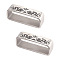 304 Stainless Steel Waist Belt Keeper Rings, Rectangle with Dragon Pattern, Antique Silver, 12x45x17mm, Inner Diameter: 40.5x13mm