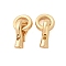 Brass Fold Over Clasps, Real 18K Gold Plated, 18mm