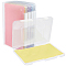 Transparent Plastic Packaging Boxes with Hinged Lid, for Files, Rectangle, WhiteSmoke, 24.1x17x2cm, Inner Diameter: 24x16.5cm