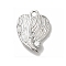 Brass Micro Pave Cubic Zirconia Pendants, Heart, Platinum, 16x12x3.5mm, Hole: 1.5mm