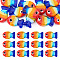 12Pcs Handmade Lampwork Beads, Fish, Colorful, 20x13x9mm, Hole: 1.4mm