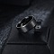 201 Stainless Steel Finger Rings for Men, Black, 8mm, Inner Diameter: 22.3mm