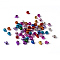 Brass Bell Charms, Nice For Christmas Day Decoration, Mixed Color, 6x8mm, Hole: 1.5mm, about 88pcs/20g
