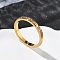 304 Stainless Steel Cubic Zirconia Finger Rings for Women, Ion Plating(IP), Real 18K Gold Plated, 2mm, Inner Diameter: 18mm