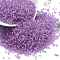 Transparent Inside Colours Glass Seed Beads, Cylinder, Dark Violet, 1.6x1.3mm, Hole: 0.8mm, about 60000pcs/pound