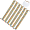 Polyester & Rubber Latex Thread Spring Shoelaces, Colorful, 135~145x13mm