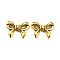 Tibetan Style Alloy Beads, Bowknot, Antique Golden, Lead Free & Cadmium Free, 10x14x3mm, Hole: 1mm