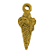 Tibetan Style Alloy Ice Cream Pendants, Cadmium Free & Lead Free, Antique Golden, 18x7x3mm, Hole: 1.5mm, about 1282pcs/1000g