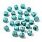Opaque Acrylic Beads, Imitation Gemstone, Cube, Two Tone, Dark Turquoise, 17x15.5x15.5mm, Hole: 3mm