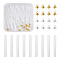 DIY Wishing Bottle Pendant Making Kits, Including 20Pcs Column Glass Micro Beads Container, 2 Colors Alloy Peg Bails Pendants, Golden & Silver, 30.5x3.5mm, Hole: 1.8mm, 40pcs/box