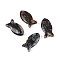 Natural Glaucophane Pendants, Fish Charms, 23.5~24.5x12x5~6mm, Hole: 2mm