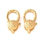 Brass Lobster Claw Clasps, Flower, Rack Plating, Long-Lasting Plated, Cadmium Free & Lead Free, Real 24K Gold Plated, 18x11x5.5mm, Hole: 2x1.5mm