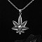 Pendant Necklaces for Men, 667 Stainless Steel Chains & Alloy Pendants, Antique Silver, Skull Maple Leaf, 23.62 inch(60cm)