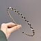 Alloy Rhinestone Hair Bands, Hair Accessories for Woman Girls, Jet, 150x130mm