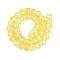 Handmade Foil Lampwork Beads Strands, Bumpy Round, Yellow, 9~10x11~12x11~12mm, Hole: 1~1.2mm, about 40pcs/strand, 14.76~15.55''(37.5~39.5cm)