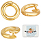 6Pcs 925 Sterling Silver Lock Jump Ring, Round Ring, with 925 Stamp, Real 24K Gold Plated, 6x1.4mm, Inner Diameter: 3.5mm