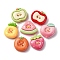 Opaque Resin Cabochons, Fruit Botton, Mixed Color, 19~22x19~24x7~8mm