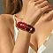 Acrylic Bead Bangles for Women, Dark Red, Inner Diameter: 3-1/8 inch(7.8cm)