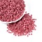 6/0 Transparent Inside Colours Glass Seed Beads, Rondelle, Round Hole, Light Coral, 4x3mm, Hole: 1.2~1.5mm, about 6080pcs/pound