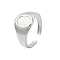 304 Stainless Steel Cuff Rings for Women, Stainless Steel Color, Adjustable, 11mm