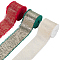 3 Roll 3 Styles Single Face Hot Stamping Polyester Frayed Ribbon, Raw Edged Ribbon, Clothes Accessories, Mixed Color, 1-5/8~1-3/4 inch(40~44mm), about 4.92 Yards(4.5m)/Roll, 1 roll/style